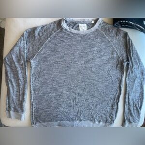 Billy Reid Men's Lightweight Striped Crewneck Sweater - Gray XL